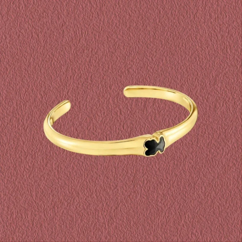 2025 high-end new fashionable pearl bear bracelet, charming decoration, adjustable women's bracelet, engagement romantic gift