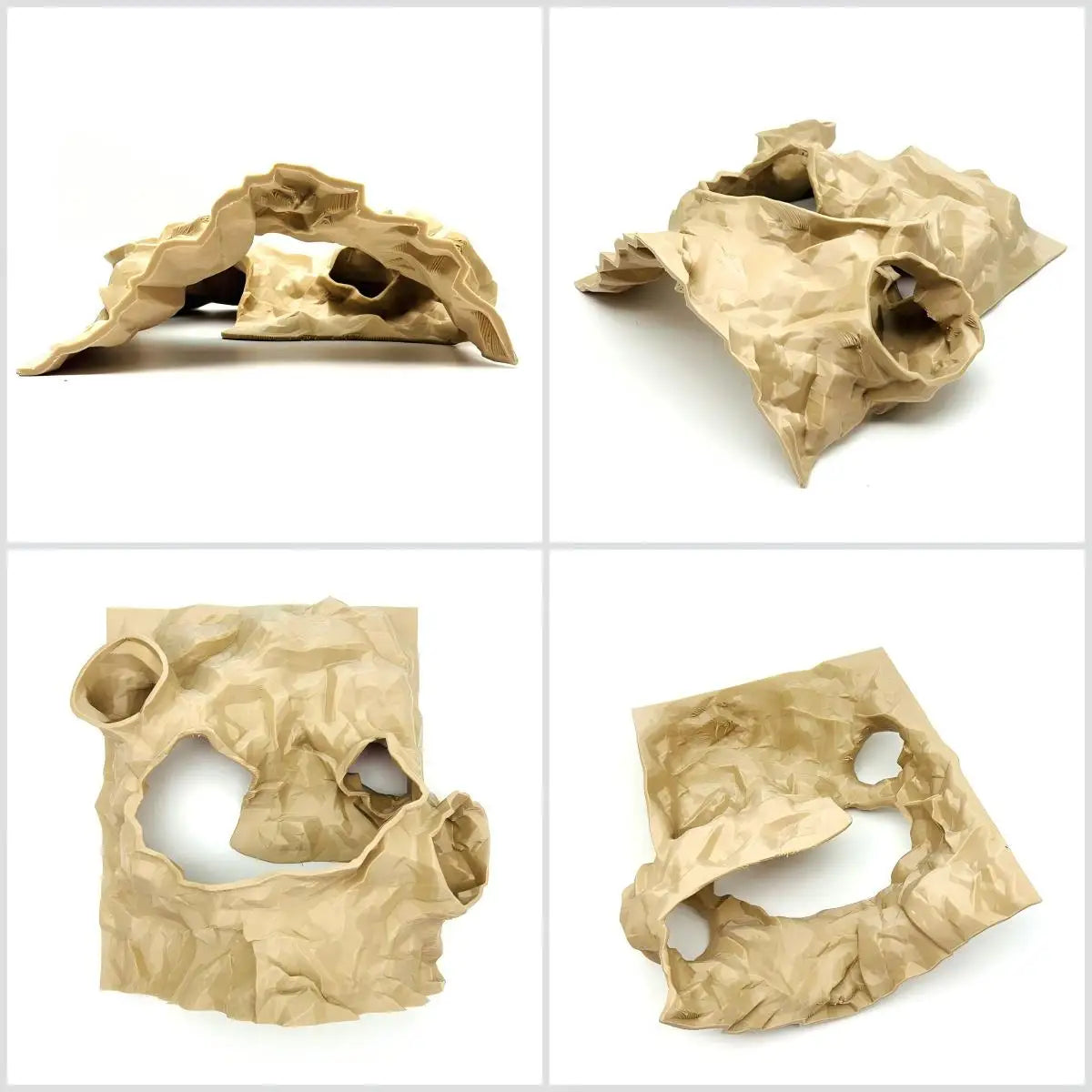 3D Printed Fish Tank Underground Cave Shelter Hideout for Fish Shrimp Reptile,Landscaping Ornaments Aqaurium Decorations