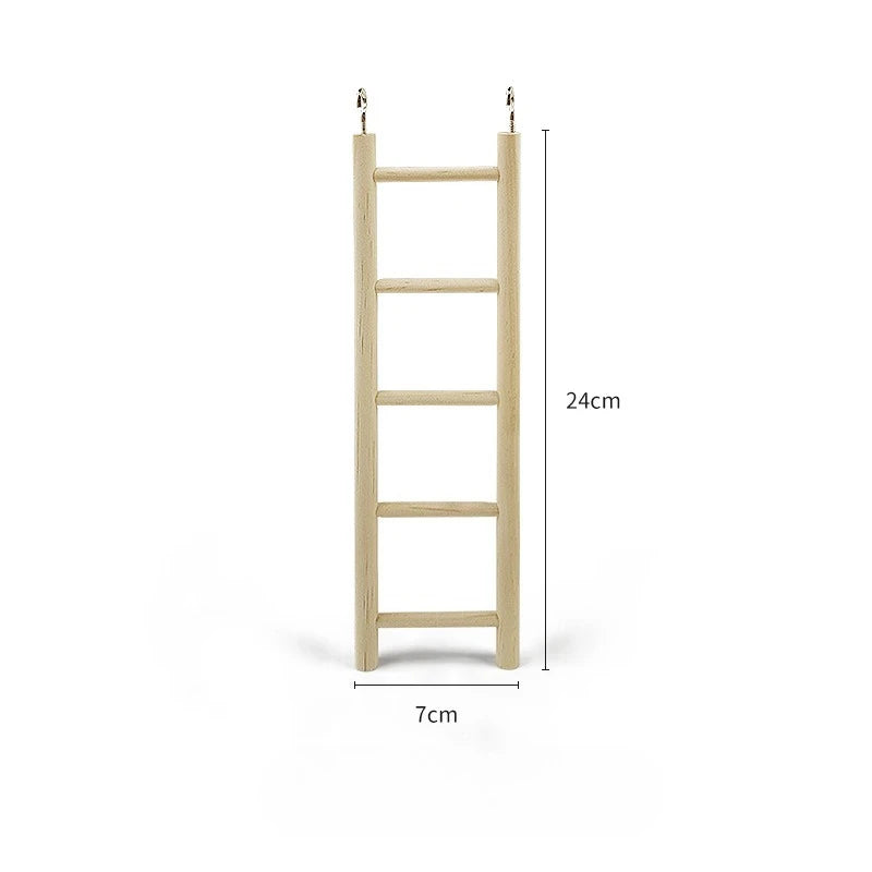 1PC Birds Toy Wooden Ladders Swing Scratcher Perch Climbing 3/4/5/6 Ladder Bird Cage Hamsters Parrot Toys Hanging Pet Supplies