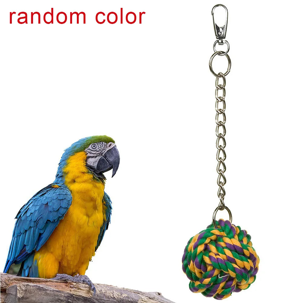Pet Bird Parrot Hanging Toys Nipple Swing Chain Cage Stand Molar Parakeet Chew Toy Decoration Pendant Ornament Bird Accessories