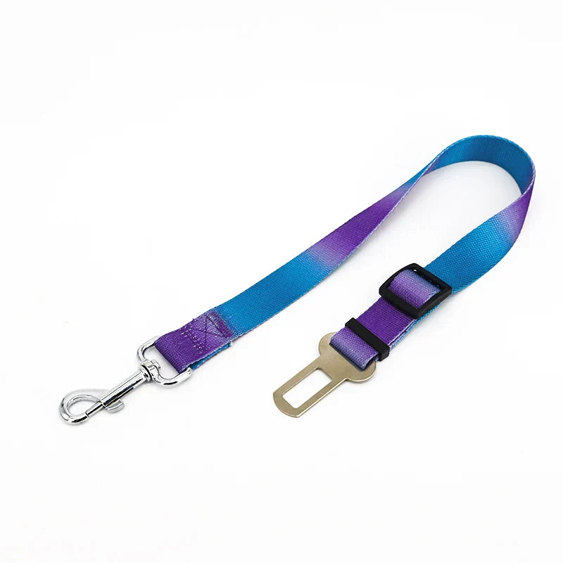 A pet dog car gradient traction rope dog car seat belt ring safety rope rear seat traction dog rope