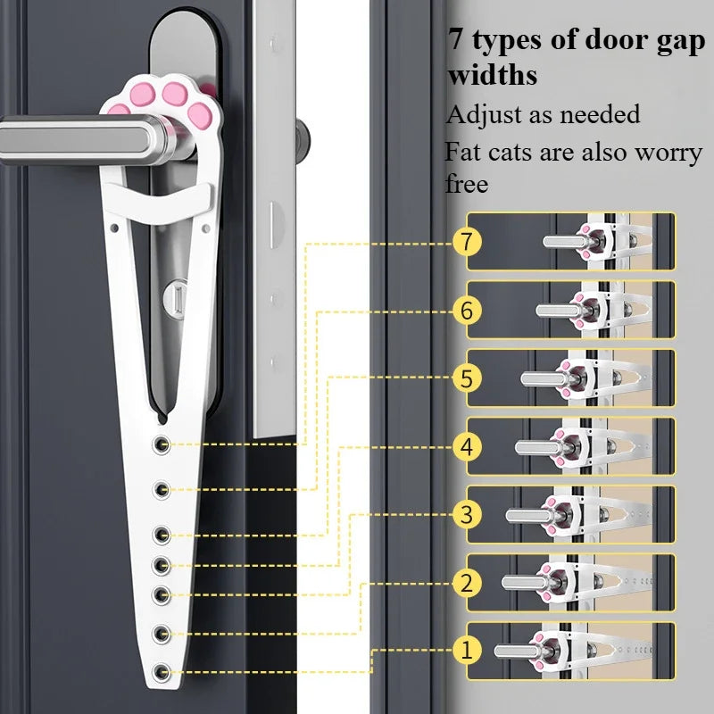 Dog Door Stopper Elastic Gate Lock Flex Latch Strap Cat Door Holder Latch Adjustable Keep Dog Out From Entering Pet Gate Supply