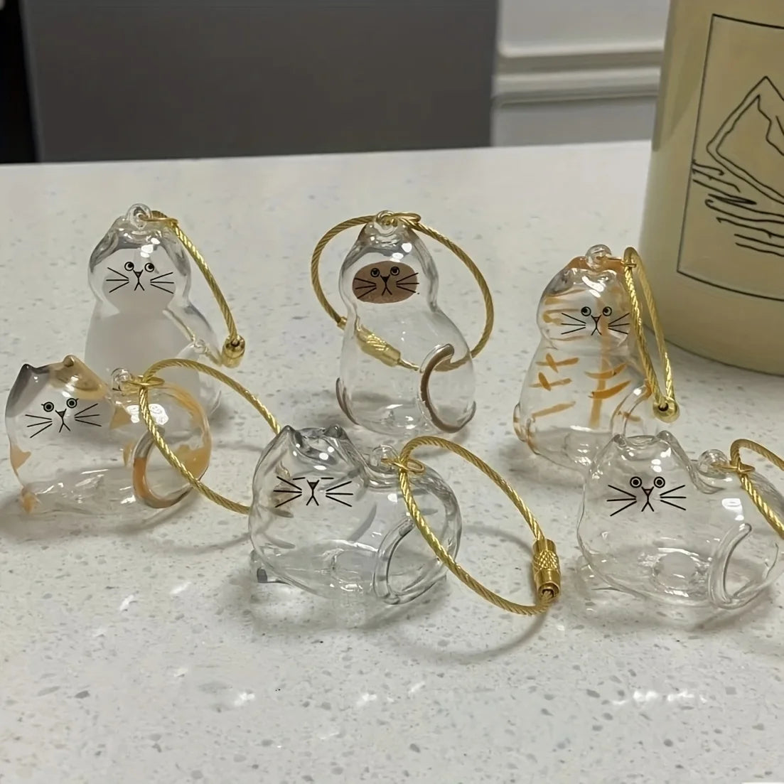 1/3pcs Transparent Cat Memorial Capsules Pet Hair Keepsake Box with Hanging Loop for Cat Lovers Gift Pendant Keychain Pet Access