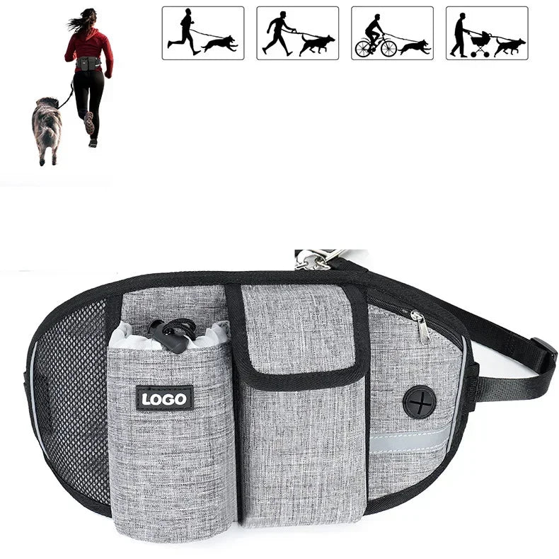 New Outdoor Pet Waistpack with Towing Rope Multifunctional Sports Running Fitness Training Dog Walking Waistpack Pet Supplies