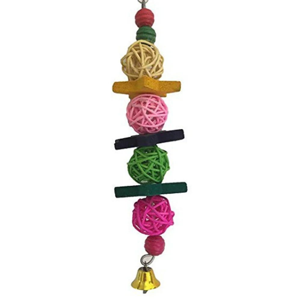Pet Bird Parrot Hanging Toys Nipple Swing Chain Cage Stand Molar Parakeet Chew Toy Decoration Pendant Ornament Bird Accessories