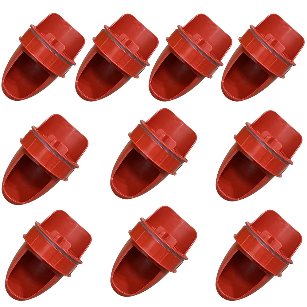 Chicken Feeder Poultry Feeding Supplies DIY Rain Proof Poultry Feeder Port Gravity Feed Kit For Buckets Barrels Bins Troughs