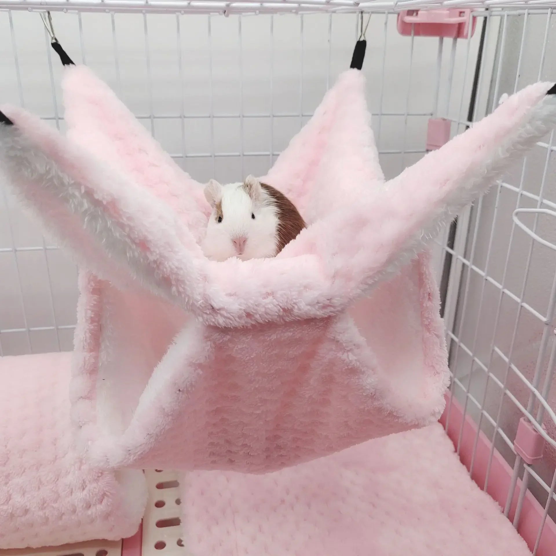 Warm Winter Pet Hammock Double Layer Thick Plush Hamster Hammock Chinchilla Guinea Pig Ferret Sleeping Bag Hamster Hanging Cage