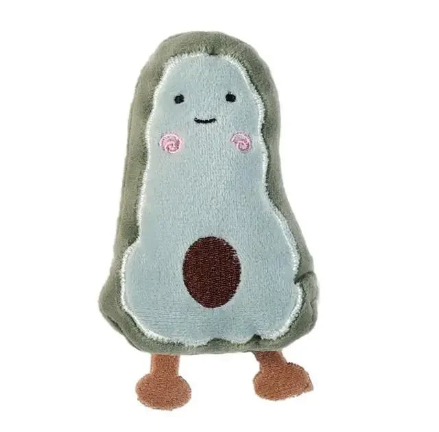 Cartoon Avocado Watermelon Shaped Cute Anti Bite Plush Toy Pet Chewy Cat and Dog Pet Toy Interactive Puppy Accessories