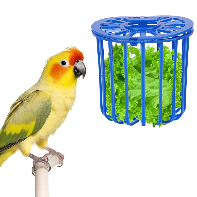1-5Pcs Parrots Feeder Basket Fruit Vegetable Perch Stand Holder for Bird Supplies Fruit Vegetable Container Pet Feeding Supplies