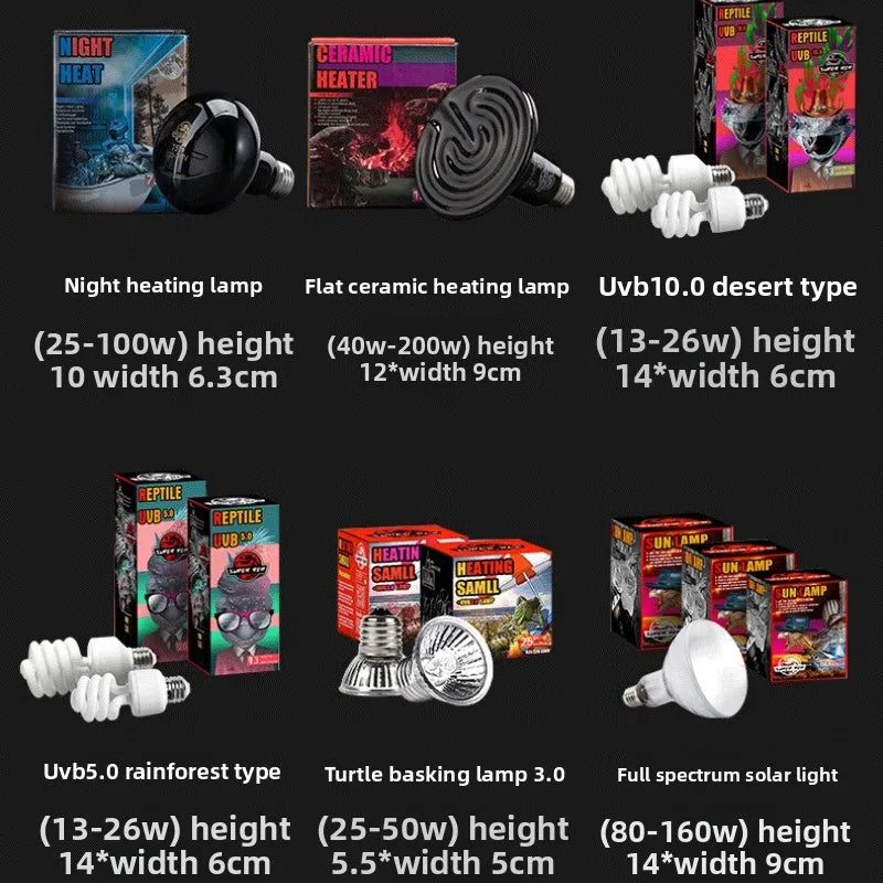 SuperRep Deep Dome Reptile Lamp Fixture-UVA/UVB Heat Lamp Holder to Bearded Dragon&Tortoise-Adjustable Clamp&Shatterproof Shield
