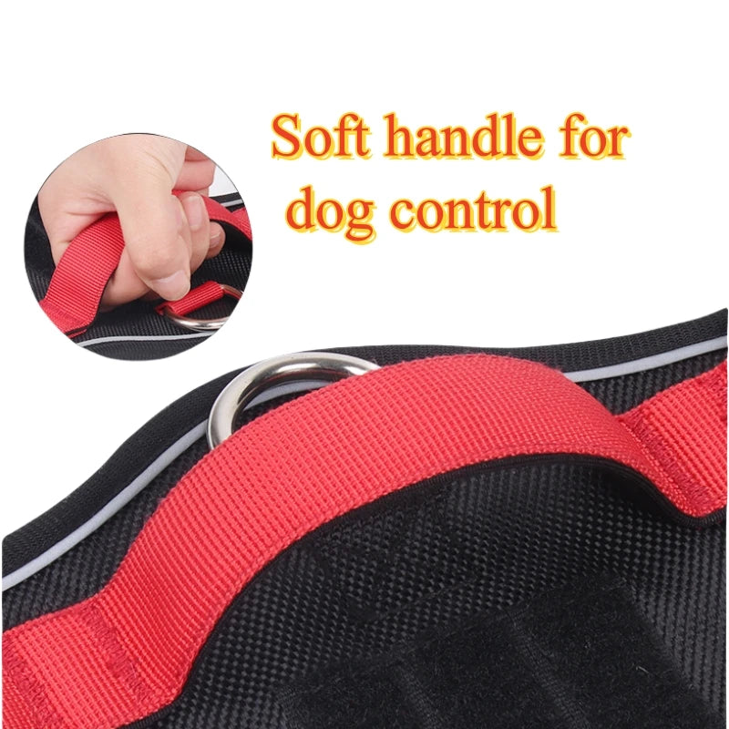Reflective Dog Harness 1680D Waterproof Oxford Harness for Large Dogs Pet Shop Tactical Vest Harnesses Medium Dog Accessories