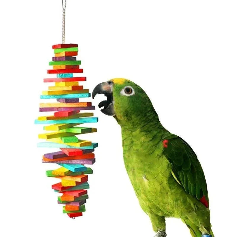 Chewable Parrot Chew Toy Cotton Rope Birds Toy Bite Bridge Bird Tearing Toys Cockatiels Training Hang Swings Birds Cage Supplies
