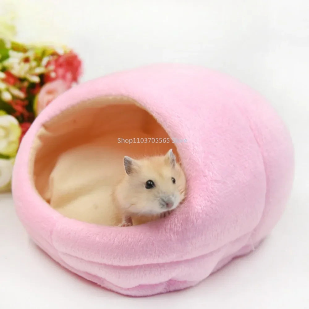 Winter Warm Hamster Bed Soft Fleece Nest Small Animal House Squirrel Hedgehog Chinchillas Mattress House Hamster Accessories