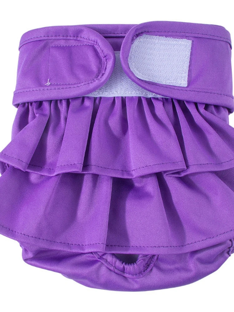 Adjustable Dog Diapers Female Reusable Washable Diapers Dog For Small Middle Solid Color Dog dress Cutey Pet supplies