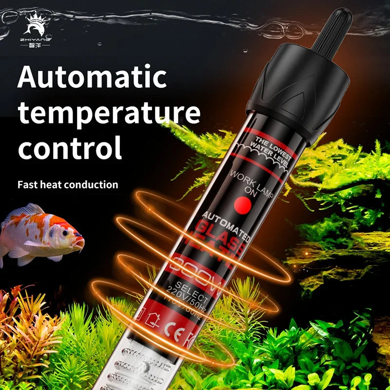 110v-220v EU US Adjustable Temperature Thermostat Heater Rod Submersible Aquarium Fish Tank Water Heat 25W/50W/100W/200W/300W