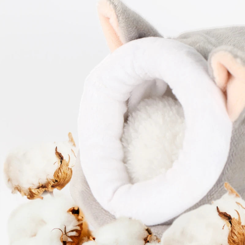 Hamster Nest Cute House Winter Soft Warm Bed Non-slip Hamster Sleeping Nest Small Animals Bedding House For Dwarf Hamsters