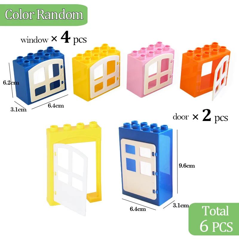 62-310 pieces DIY Building Blocks Bulk Compatible with Duplo Animals Marble Run City Classic Bricks Assembly Model Kids Toys