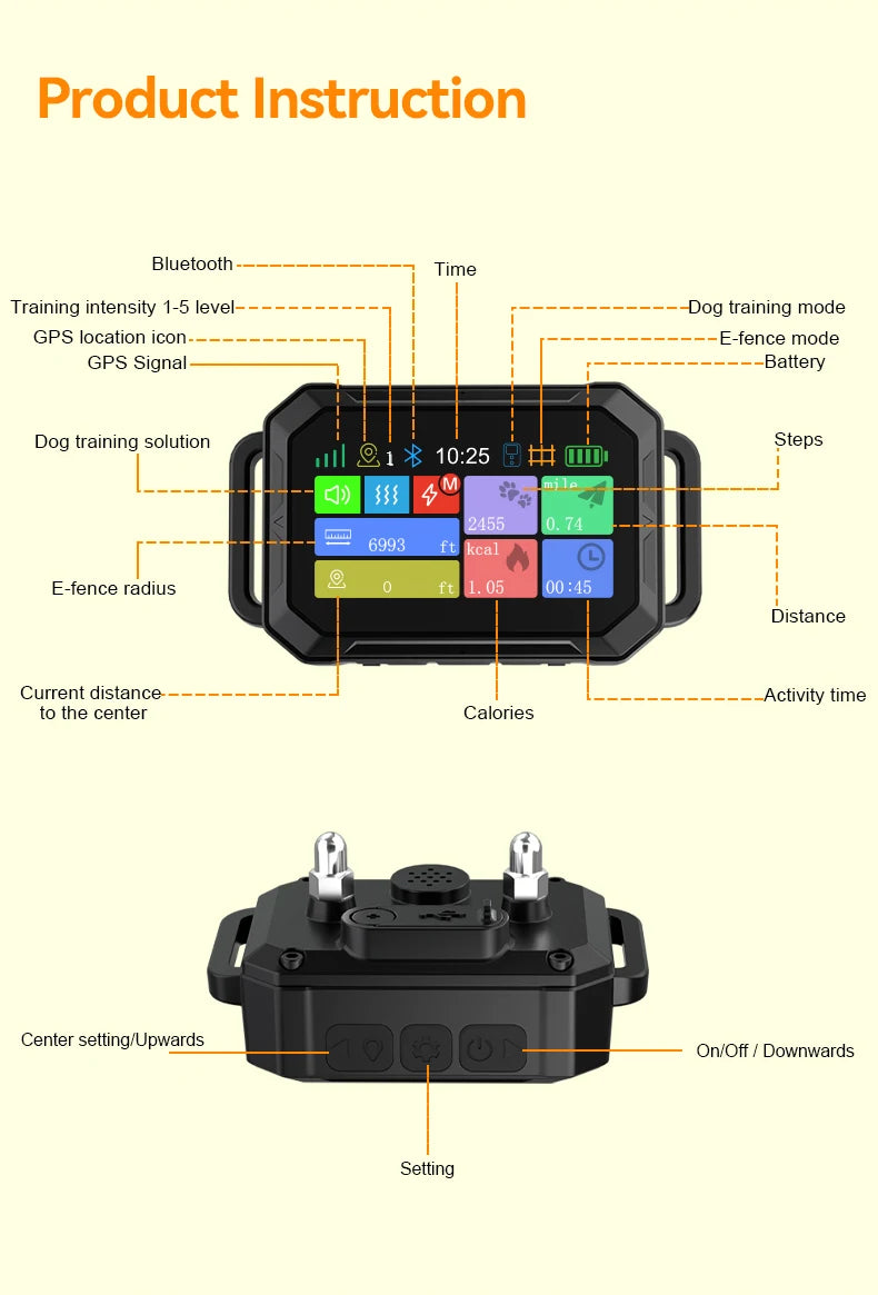 Wireless Pet Fence Remote Training 2 Dogs Shock Collar Smart Electric Dog Fence GPS Wireless Invisible Fence For Dogs