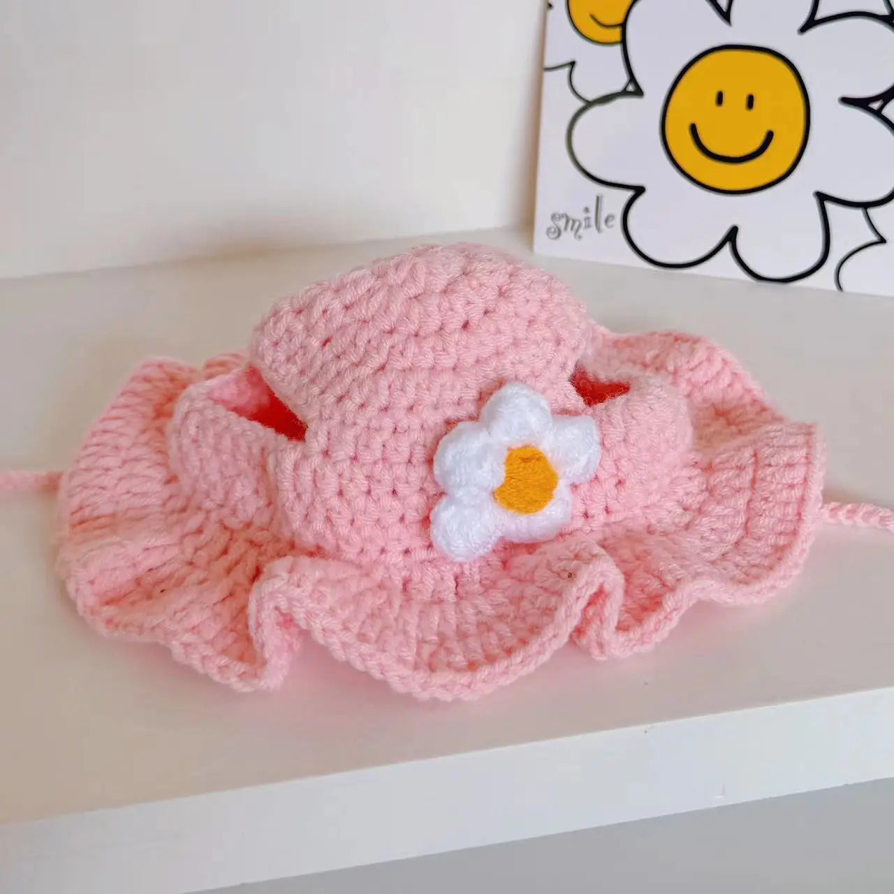 Cross-border selling cat and dog hats hand-knitted hats travel pet cute mini hats