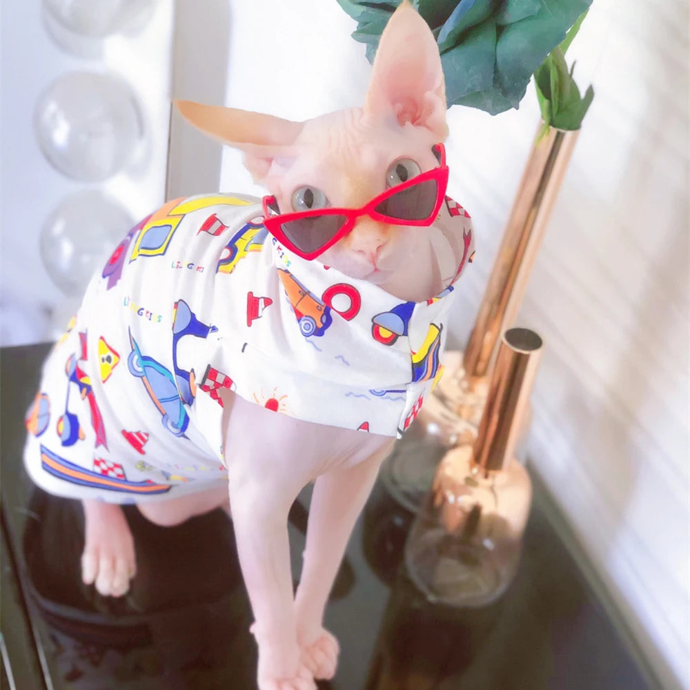 Personalise Sphynx Sunglasses Pet Accessories for Cats Puppy Kitten Goggles Windproof Glasses Pet Outdoor Traveling Supplies