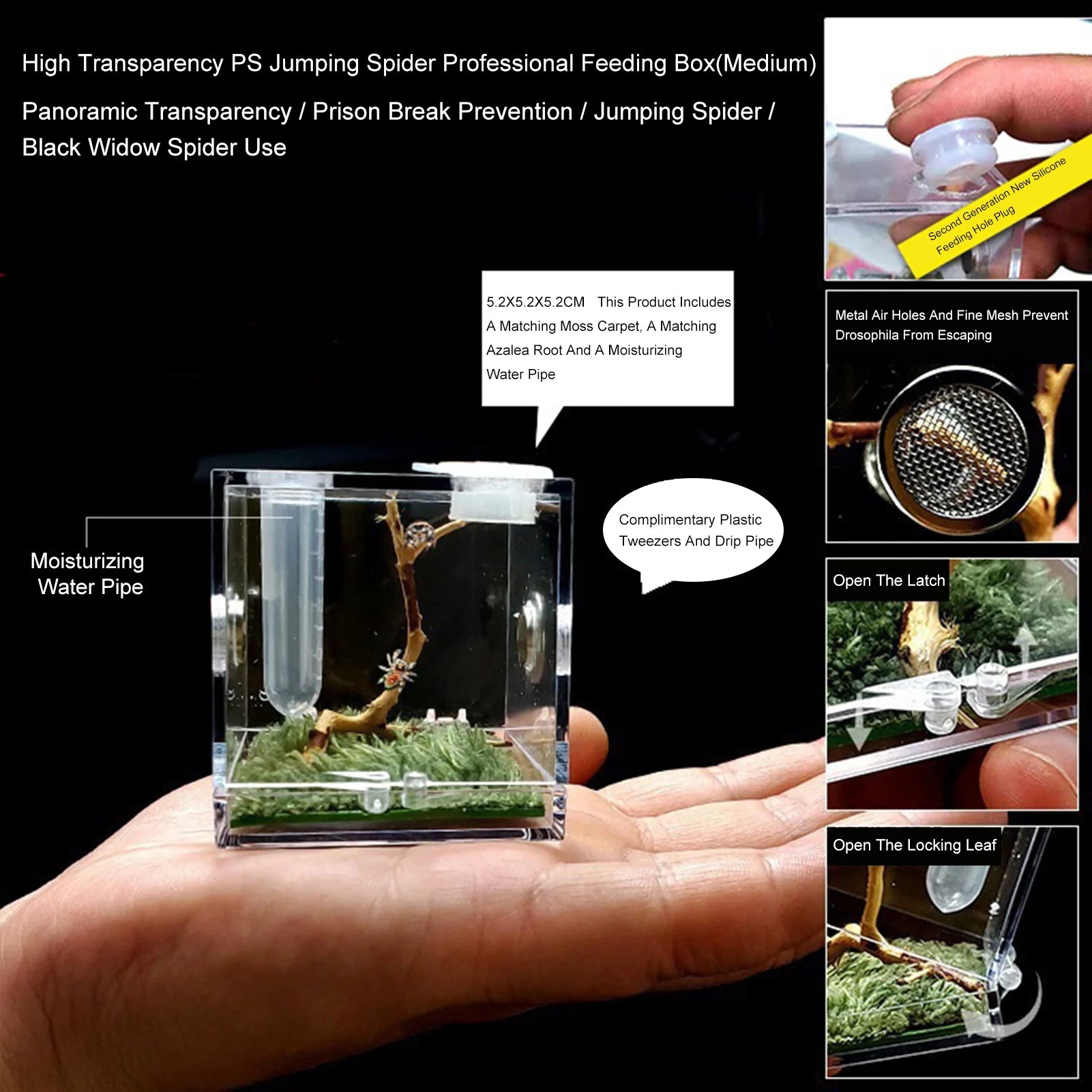 Reptiles Breeding Box Terrarium Plastic Reptile Breeding Box Terrarium Cage Insect Viewing Box For Spider Cricket Snail Beetl