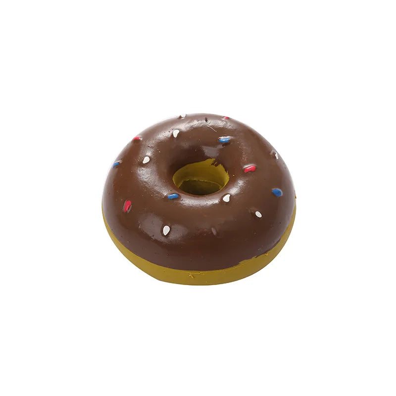 1PC Donut Dog Chew Toy Sound Toys Simulation Donuts Grinding Cleaning Tooth Relief Dog Toys Игрушки Для Собак Mascotas Perro