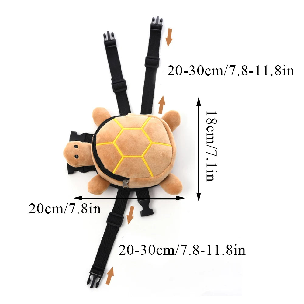 Dog Snack Bag Turtle Shape Dog Bag Pet Backpack Puppy School Bag Large Capacity Convenient Soft Portable Cute