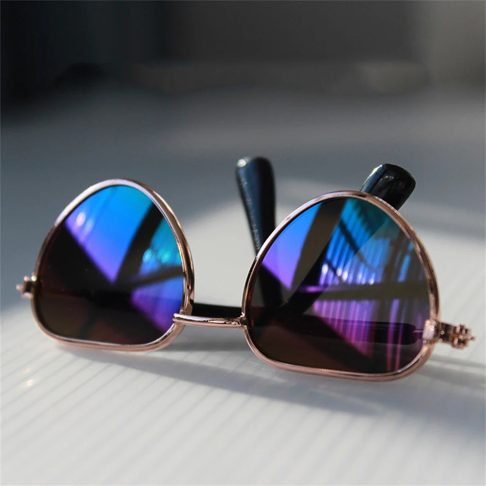 Cool Cat Glasses Pet Accessories for Cats Heart-shaped Transparent Reflective Sunglasses Kitten Sphynx Persian Pet Products