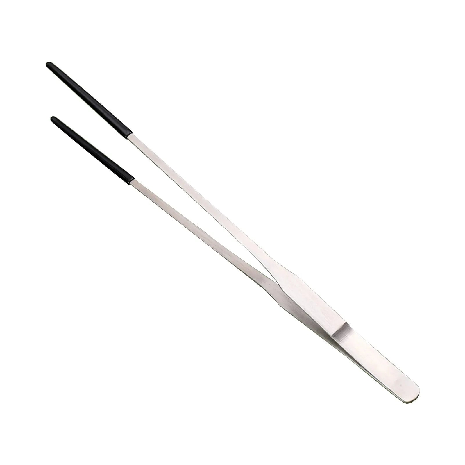 2pcs Bent Tip Tweezers For Crafts Stainless Steel Straight And Curved Nippers Tweezers Feeding Tongs For Reptile Lizards Spider