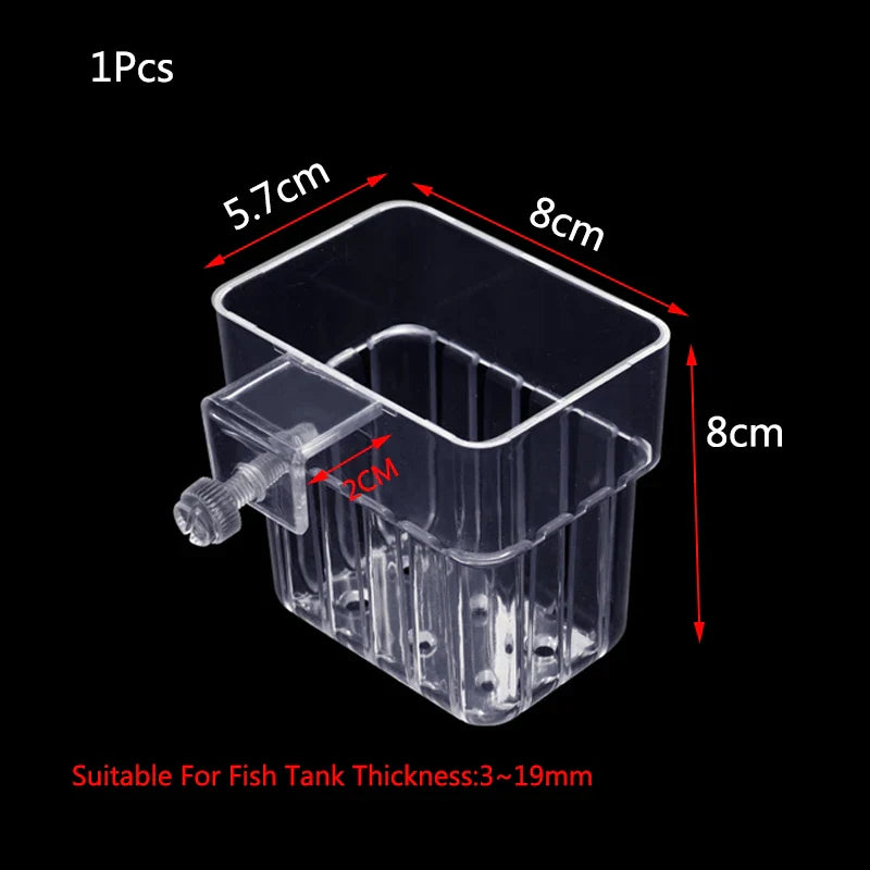 Aquarium Planting Basket Hydroponic Support Hangable Fish Tank Water Grass Cup Aquatic Plant Holder Wall Hanging Flower Pots