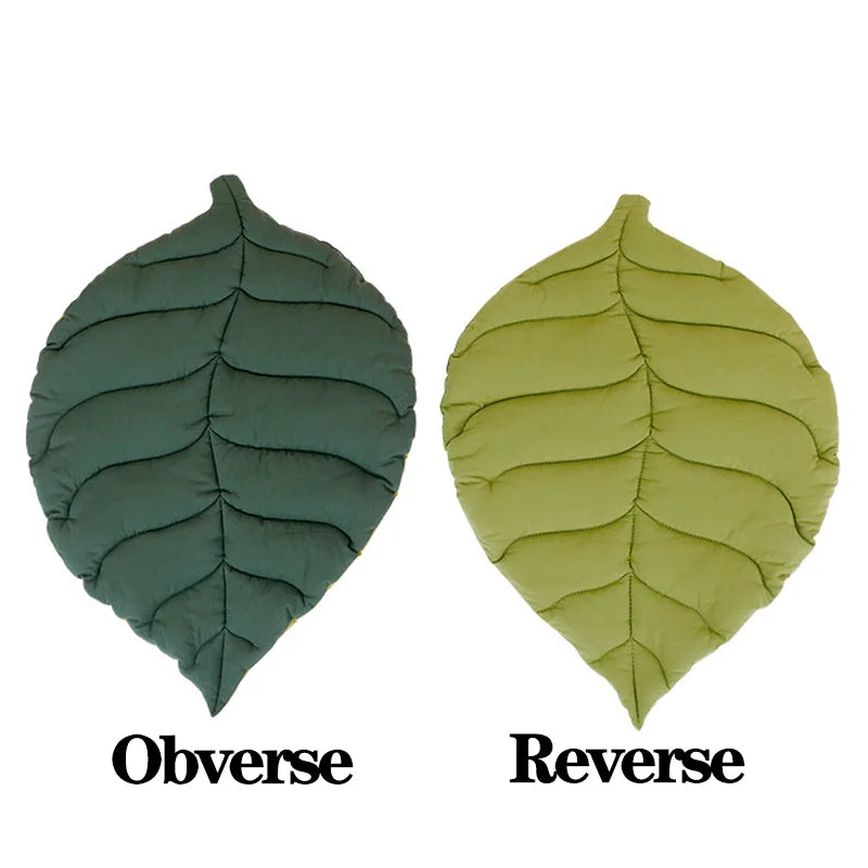 Leaf Shape Pet Mat Cotton Thickened Cat Dog Bed Cushion Four Season Soft Sleeping Pad for Crate Kennel Sofa Floor Use