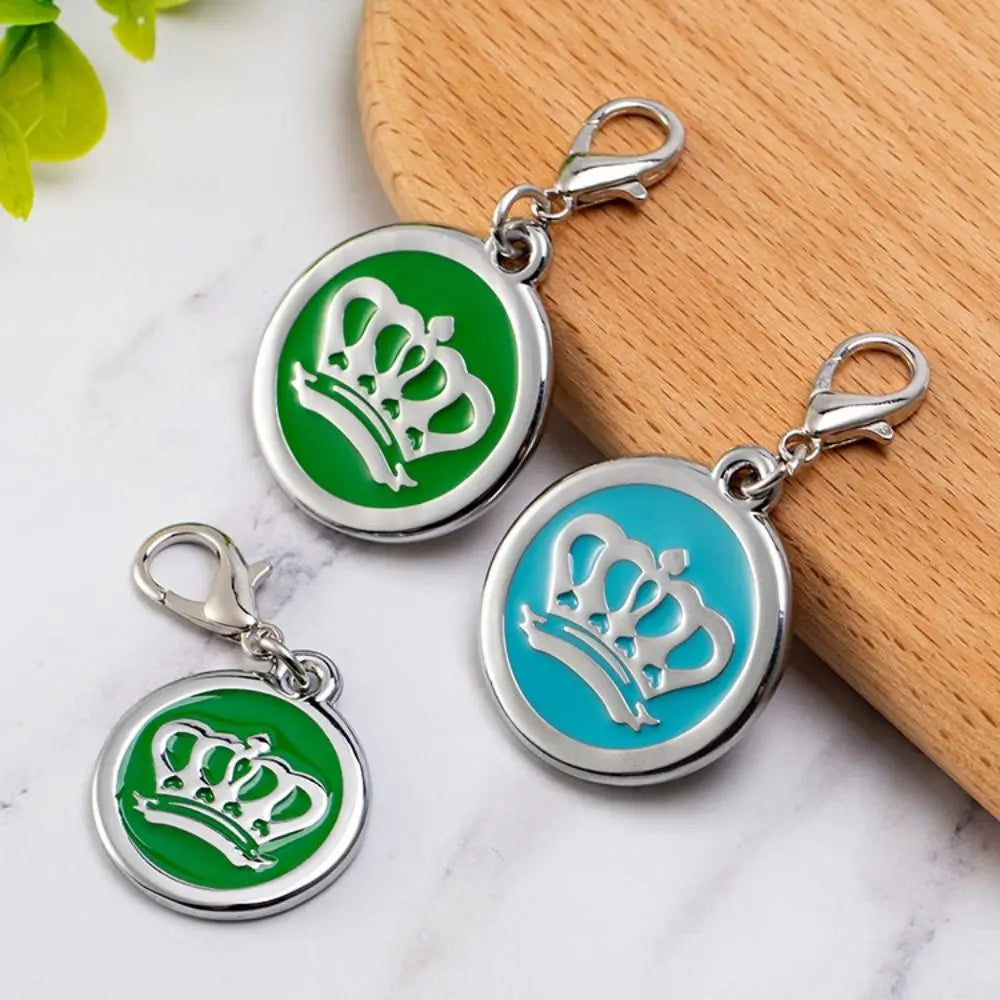 Pet ID Card Crown Pet ID Name Tag Loss Prevention Zinc Alloy Pet Nameplate Personalized Dog Hanging Tag For Cats Dogs