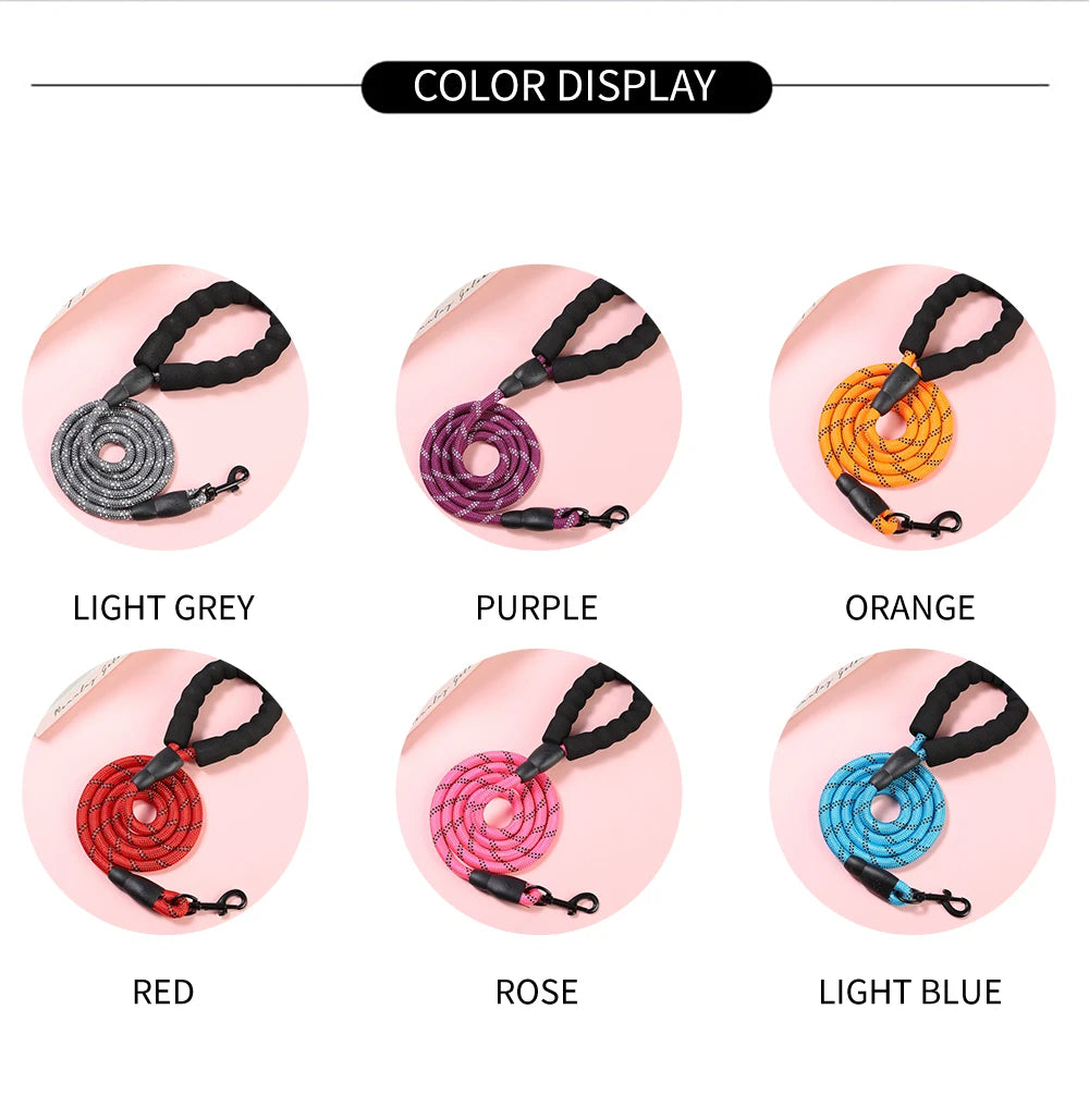 Dog Leash 120/150/200/300cm Nylon Pet Leashes Reflective Dog Leash For Medium Small  Large Dog Leashes Ropes Pet Accessories