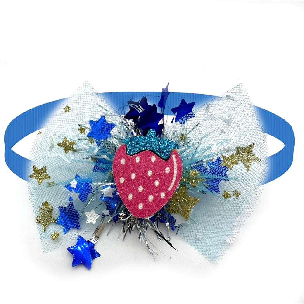 50/100pcs Summer Fruit Style Bows for Dogs Bowties Pet Dog Grooming Small Dog Cat Bow Tie Neckties Adjustable Dog Party Supplies