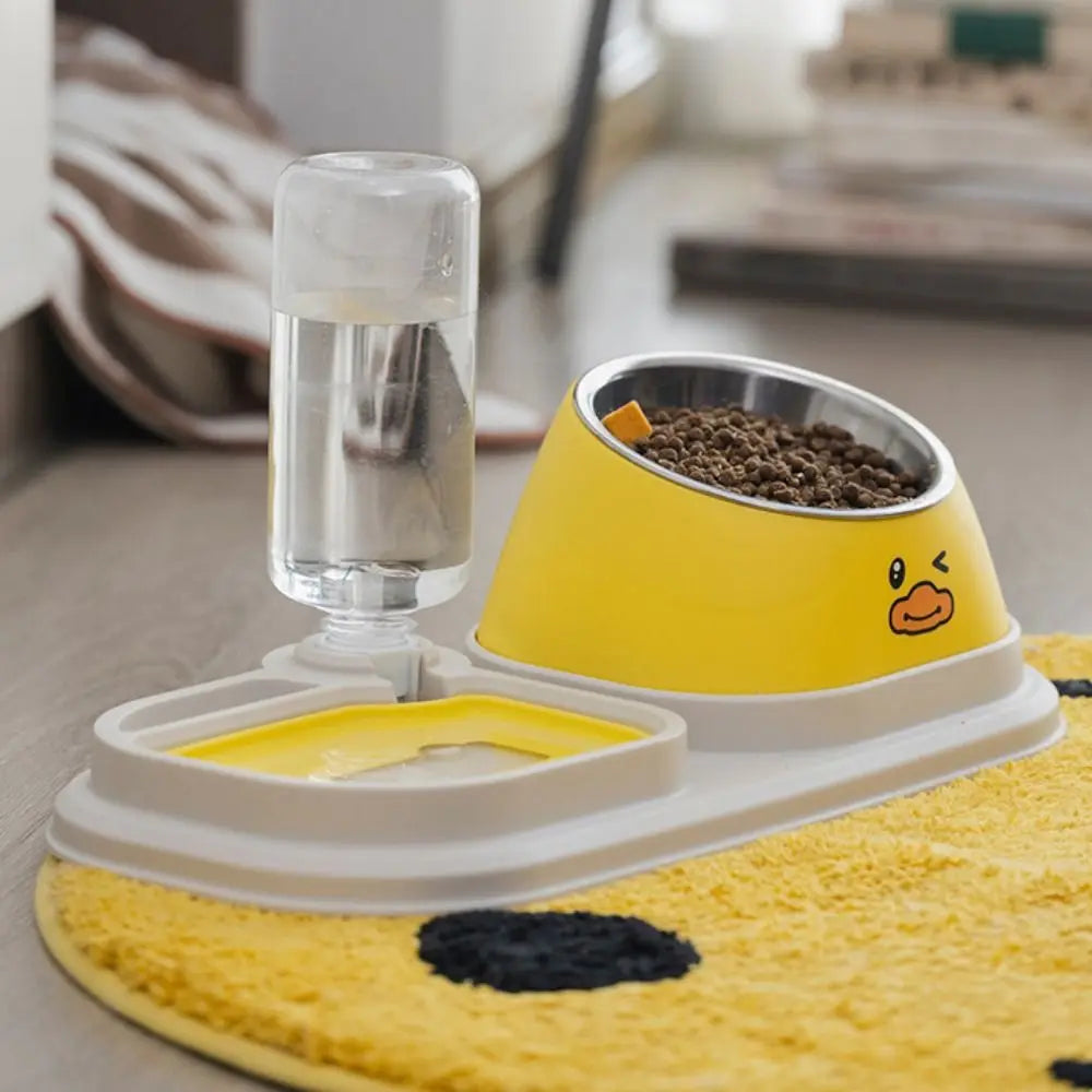 Anti Choking 3-in-1 Cat Bowl Detachable Neck Protection Pet Food Water Dispenser Non Slip Large Capacity Dog Cat Drinker Feeder