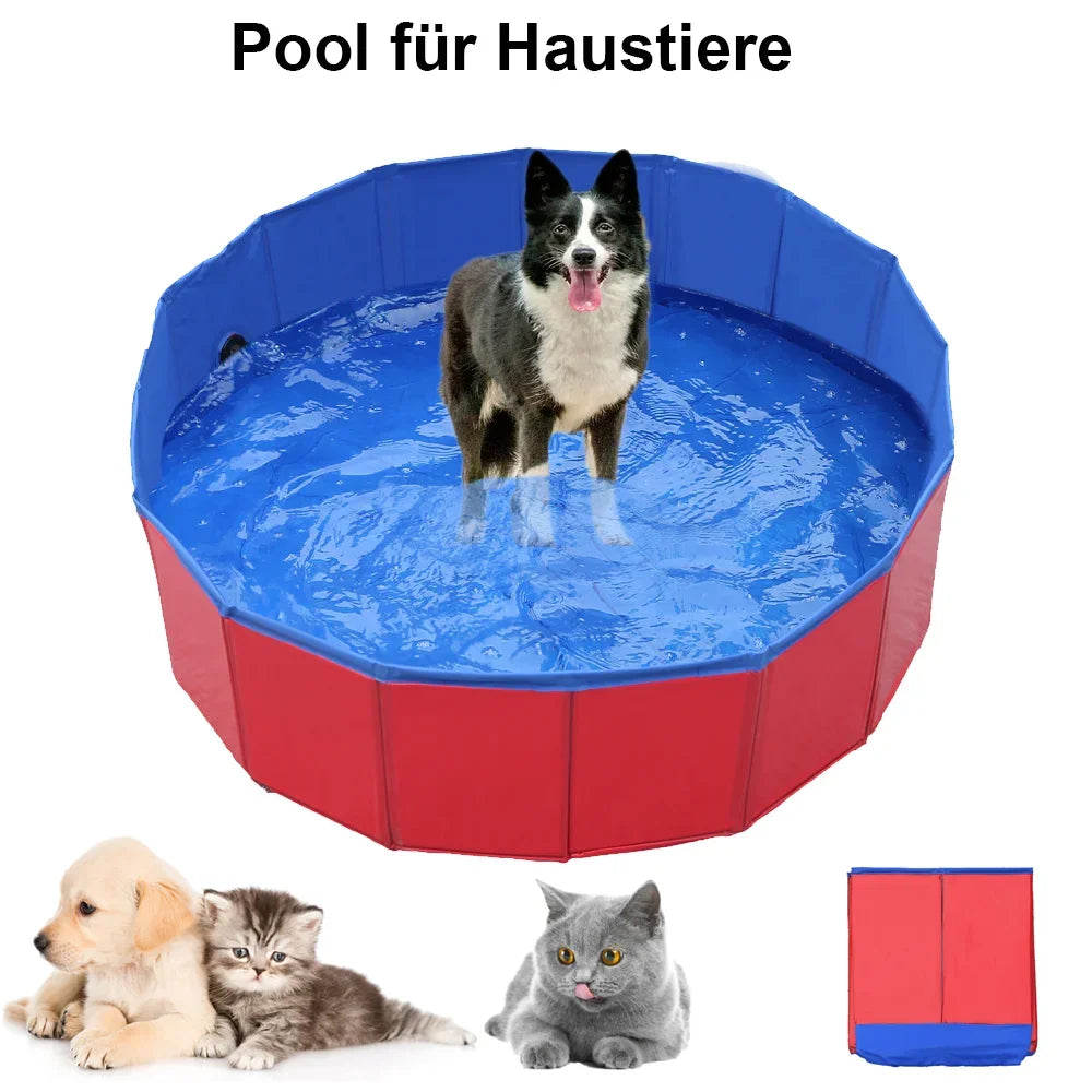 Pet Pool Portable Swimming Tub Foldable Dog Bath Foldable Pet Bathing Tub Dog Bathtub Outdoor Indoor Collapsible Bathing Pool