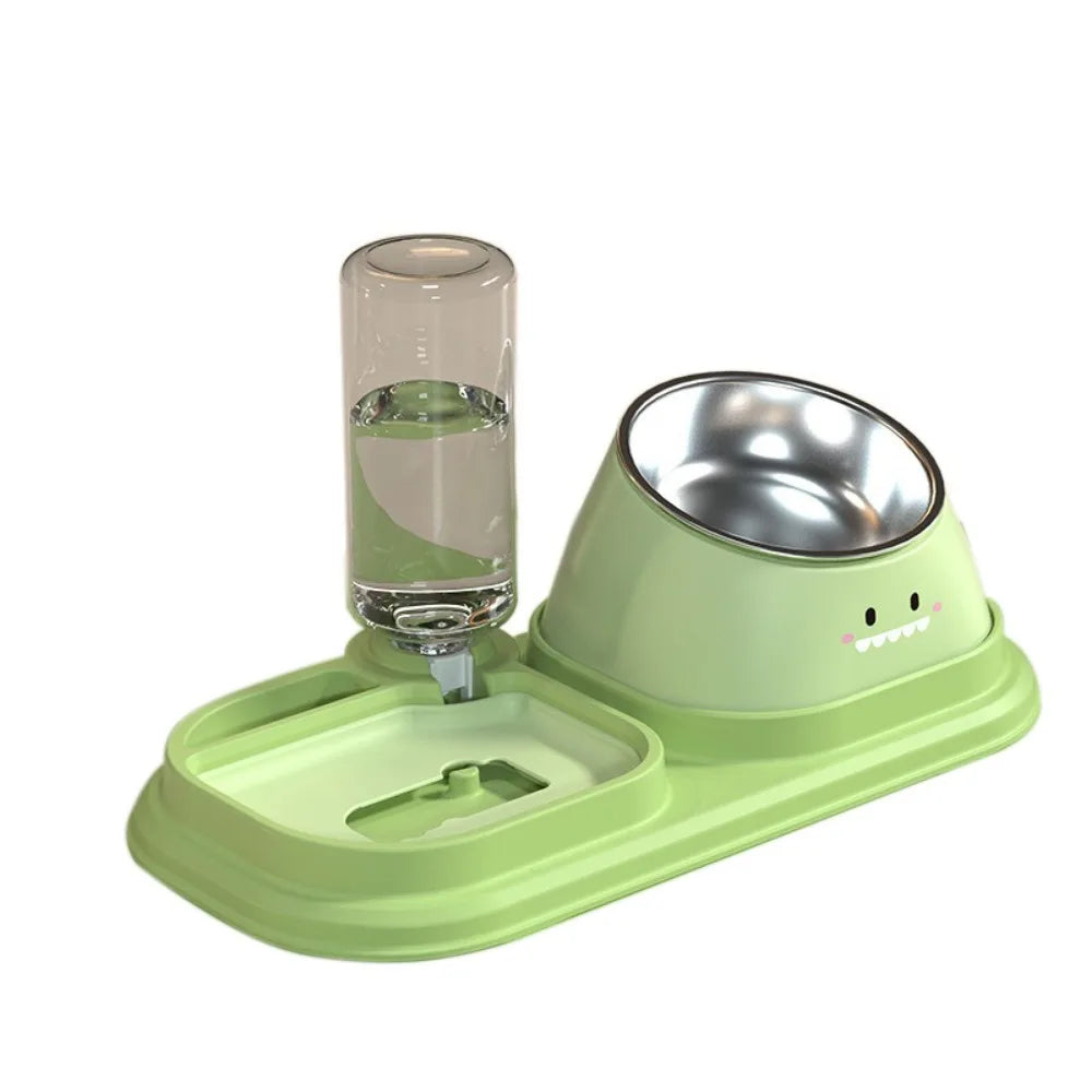 Anti Choking 3-in-1 Cat Bowl Detachable Neck Protection Pet Food Water Dispenser Non Slip Large Capacity Dog Cat Drinker Feeder