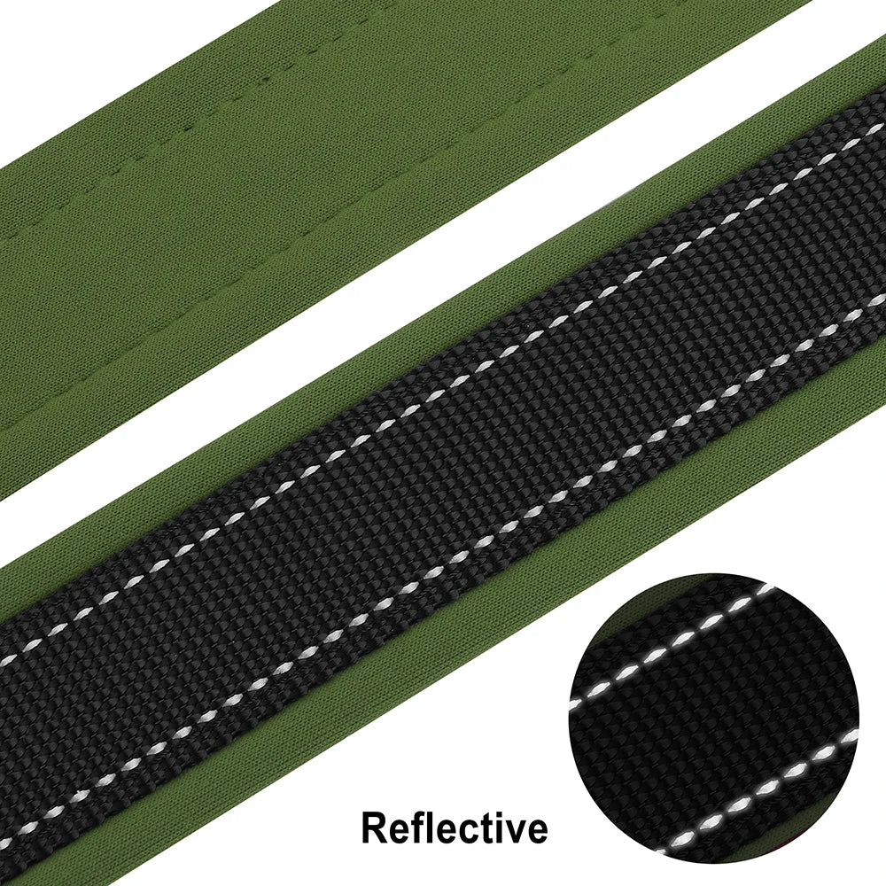 Reflective Personalized Dog Collar Engrave ID Nylon Collars Soft Padded Dogs Collar Adjustable for Small Medium Large Dogs Pug