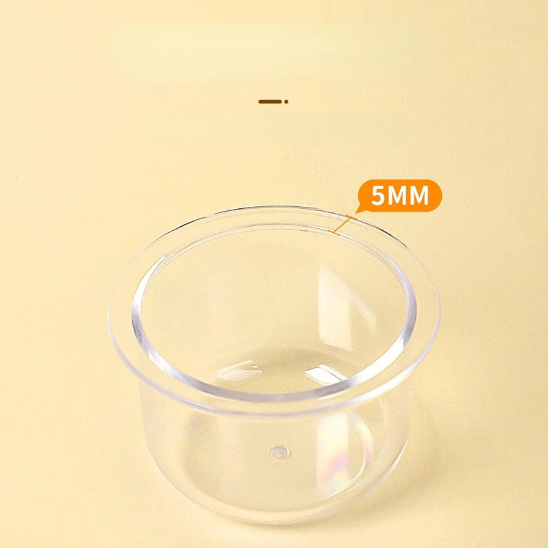 Bird Parrot Detachable Transparent Bowl Hanging Plastic Food Cup for Parrot Canary Bird Feeding Cups Parrot Food Water Bowls