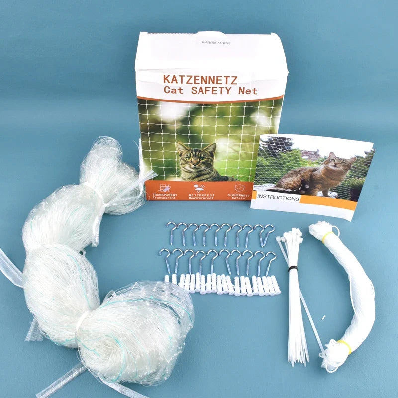 Cat Safety Protection Fence Pet Anti-Fall Netting Fence Cat Dog Nylon Protective Transparent Mesh Nylon Balcony Protective Fence