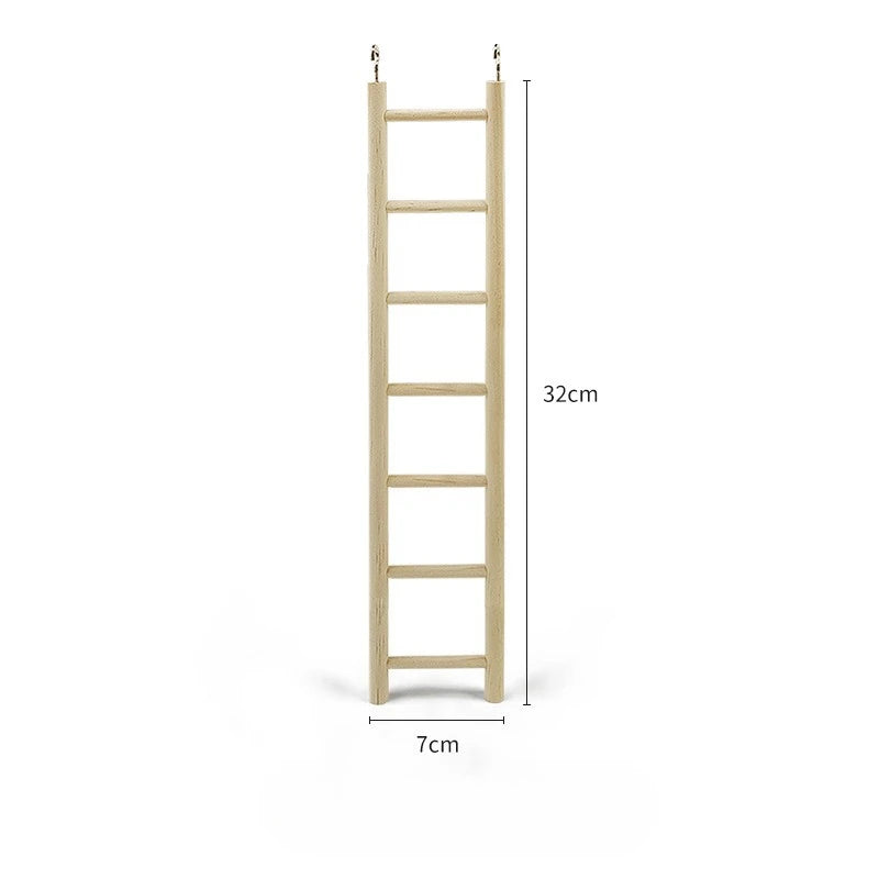 1PC Birds Toy Wooden Ladders Swing Scratcher Perch Climbing 3/4/5/6 Ladder Bird Cage Hamsters Parrot Toys Hanging Pet Supplies