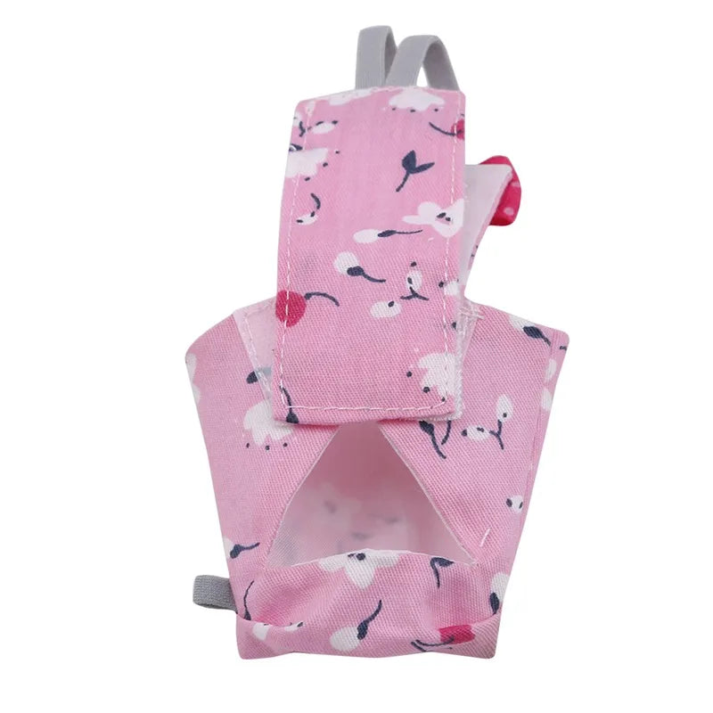 Parrot Diaper with Bowtie Cute Colorful Fruit Floral Cockatiel Pigeons Small Medium Large Pet Birds Flight Suit Clothes Washable