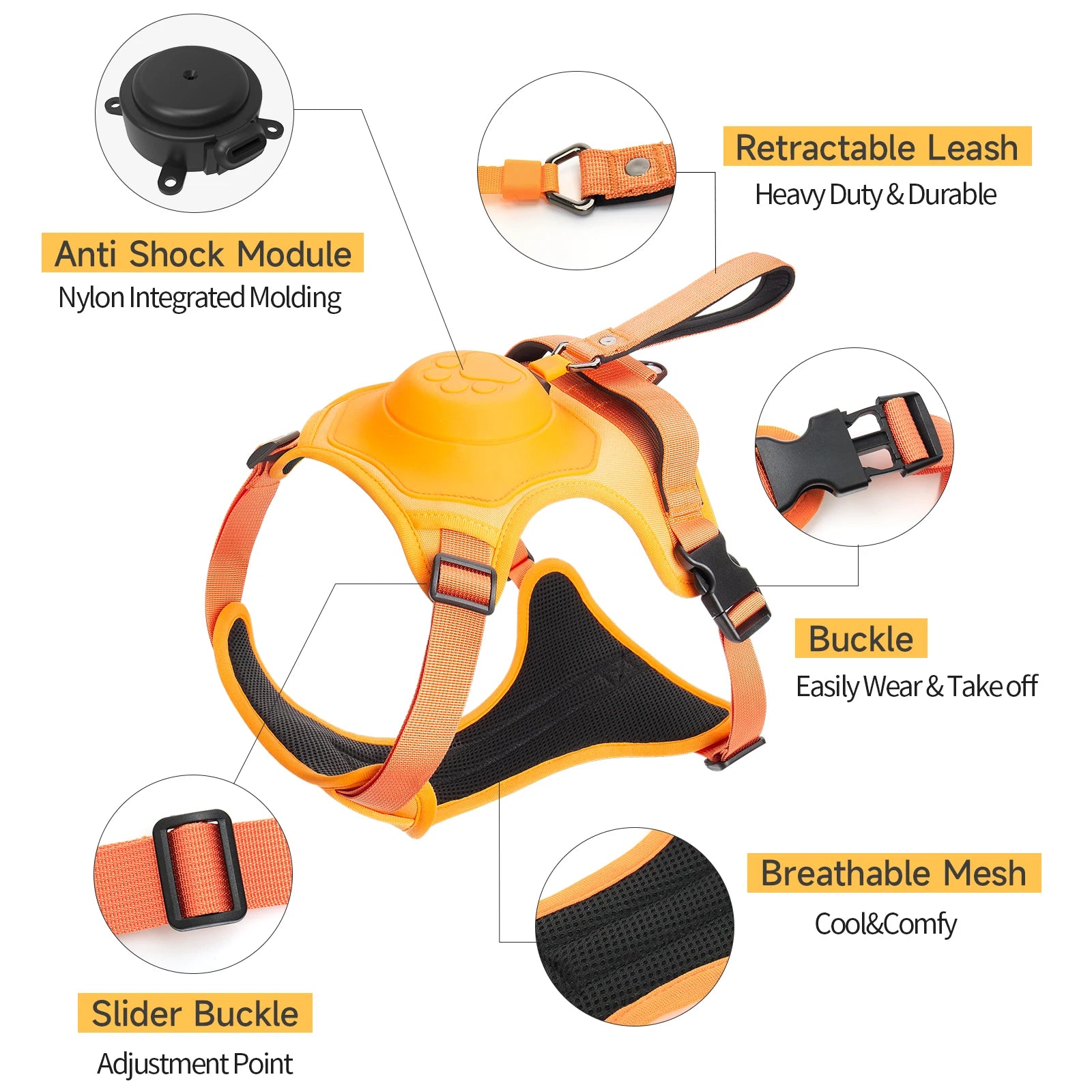 Dog Collar Harness for Medium Large Dogs Explosion-proof Punch Breathable Adjustable Pet Harness Vest Outdoor Outdoor Training