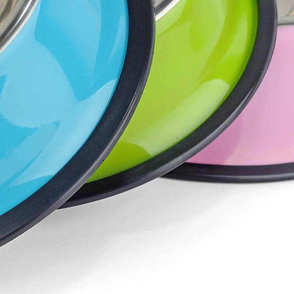 Stainless Cat Bowls Pet Steel Bowl Set Food Water Bowl for Dogs and Cats Anti-skid Cats Supplies