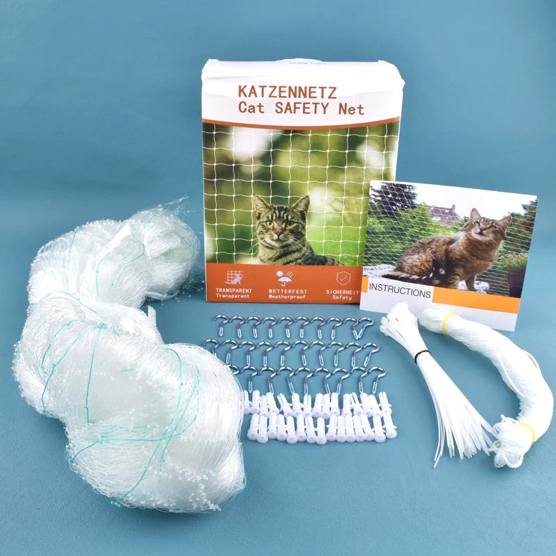 Cat Safety Protection Fence Pet Anti-Fall Netting Fence Cat Dog Nylon Protective Transparent Mesh Nylon Balcony Protective Fence