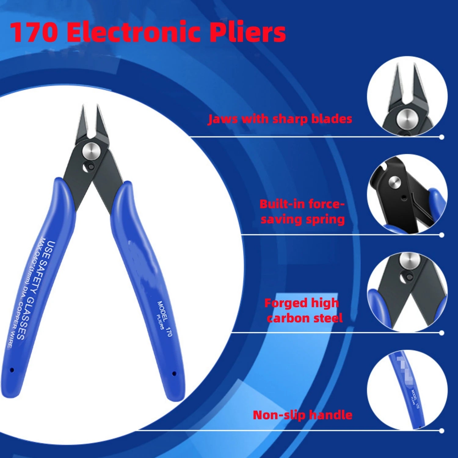 Pigeon Electronic Foot Ring Removing Pliers Carbon Steel Blade PVC Handle 6mm Open Size Bird Chicken Leg Ring Cutting Scissors