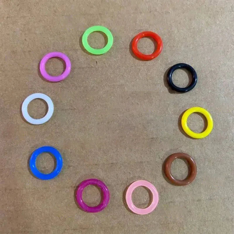 100PCS Pigeon Foot Rubber Ring Colorful Elastic Identification Rings for Carrier Pigeon Racing Pigeons Bird Appliances 8mm
