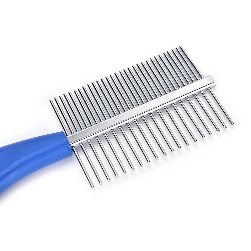 Professional Pet Combs Hair Remover Stainless Steel Teeth Dual-Sided Brush Cat Dogs Grooming Cleaning Tools For Short Long Hair