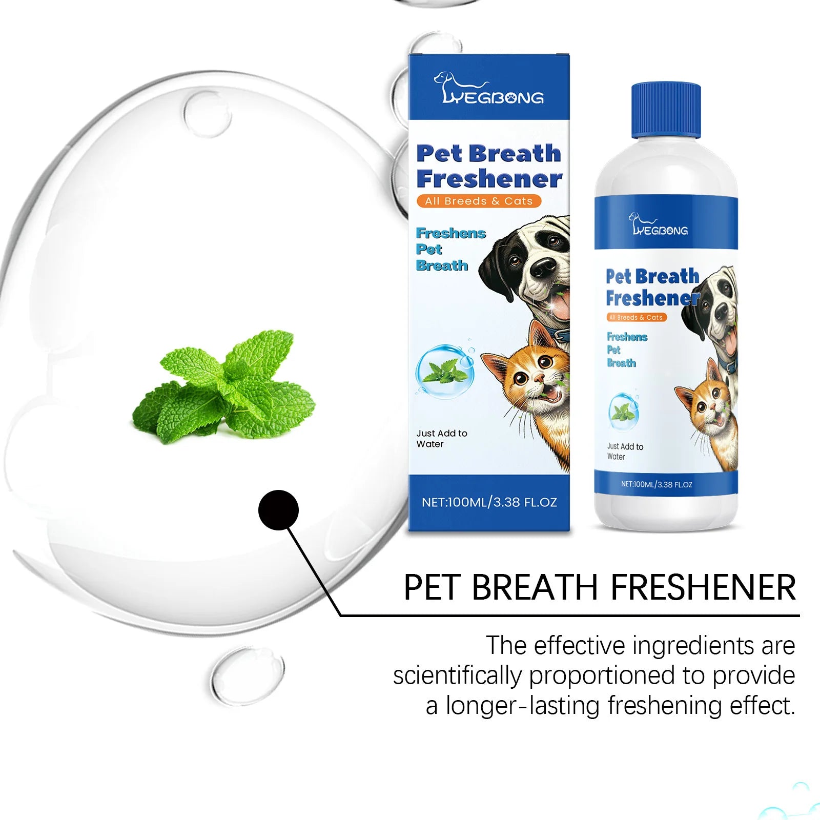 Dog Mouth Cleaning Liquid Tooth Stains Mouth Cleaning Tartar Removal Bad Breath Freshing Oral Deodorant Pet Teeth Cleaner Water