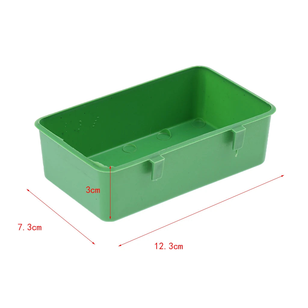 10Pcs Plastic Bird Feeder Parrot Food Water Bowl Cage Accessories for Pigeons Cockatiels Bird Feeding Supplies